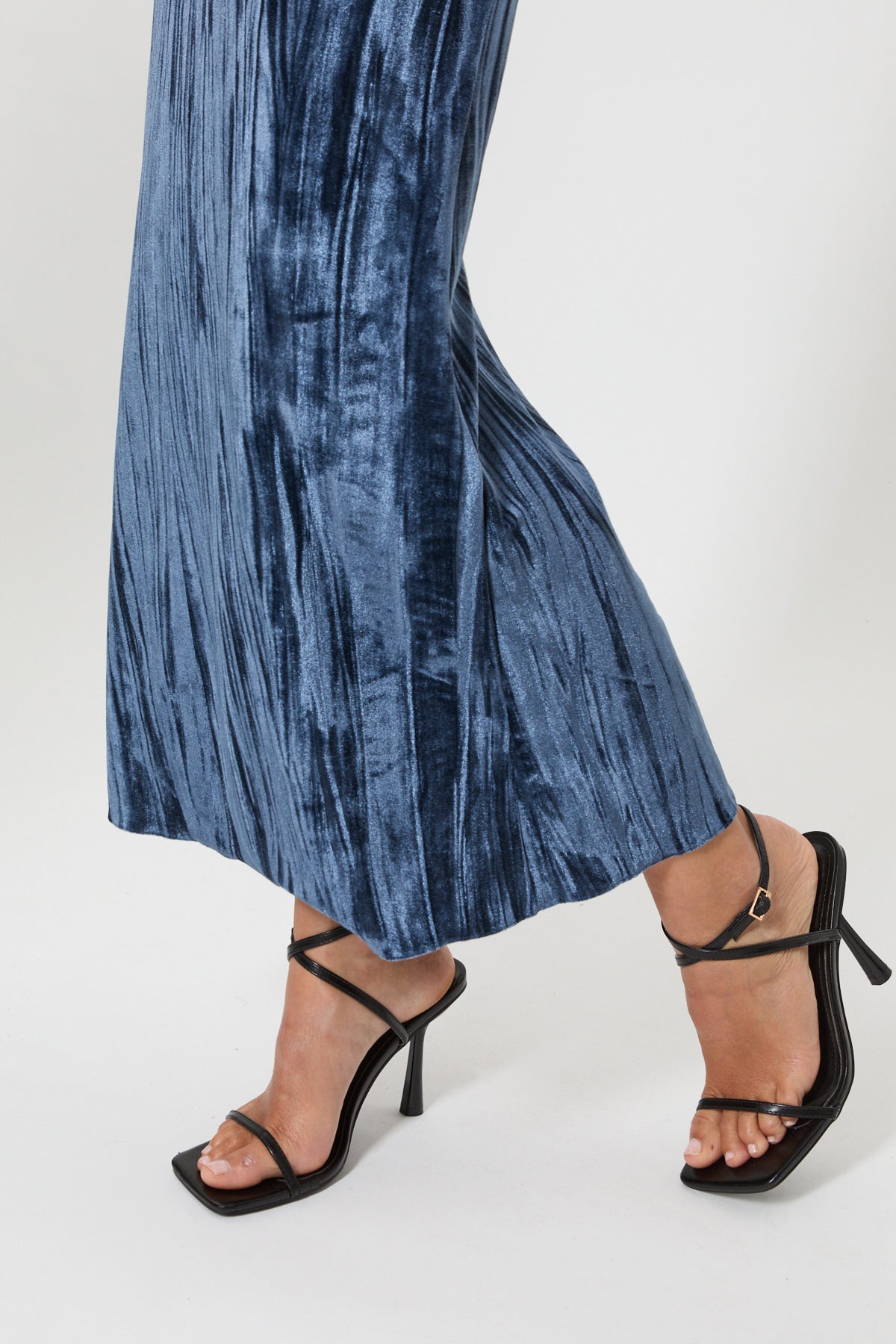 VELVET LONGUETTE SKIRT
