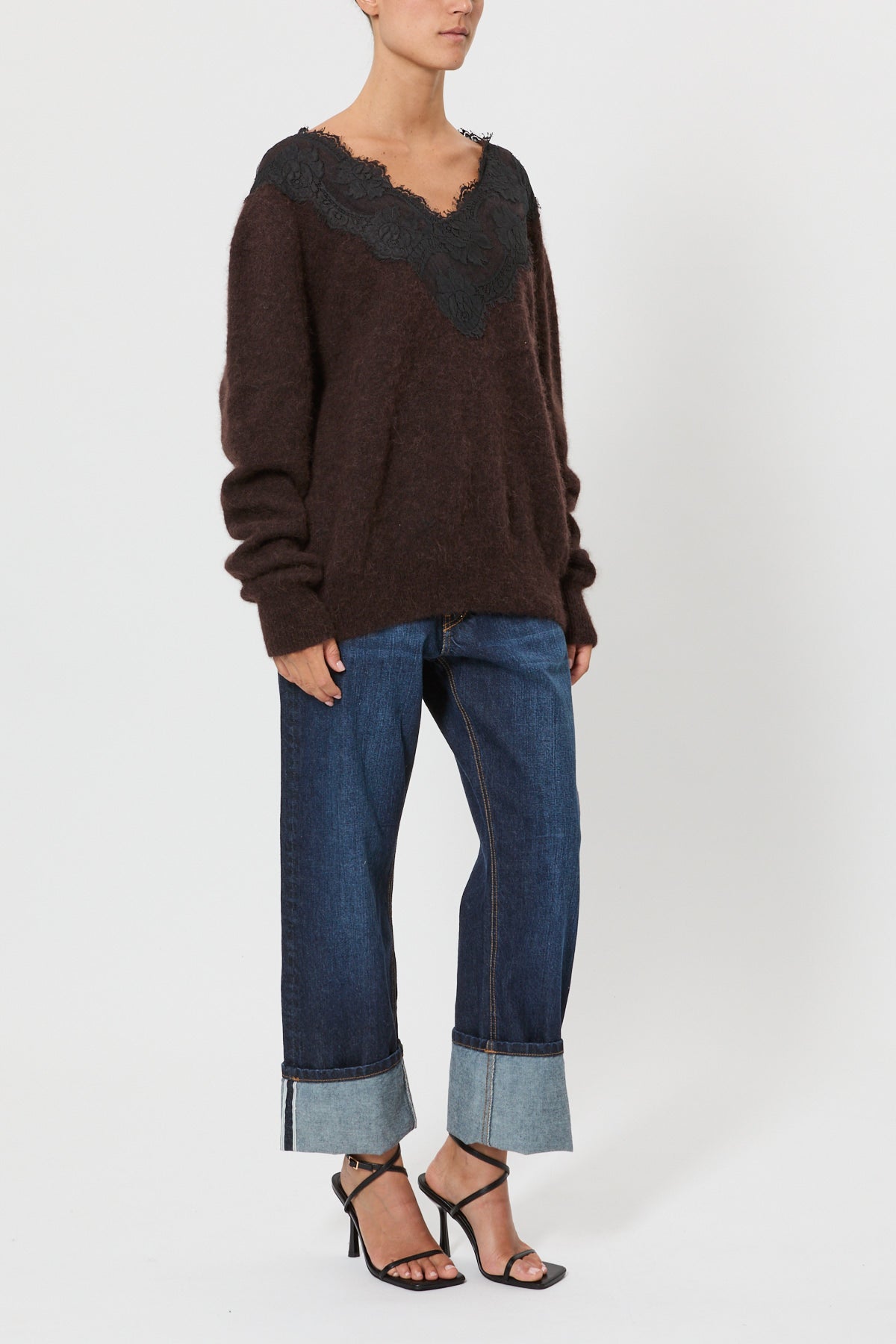 MAGLIA OVERSIZE CON PIZZO