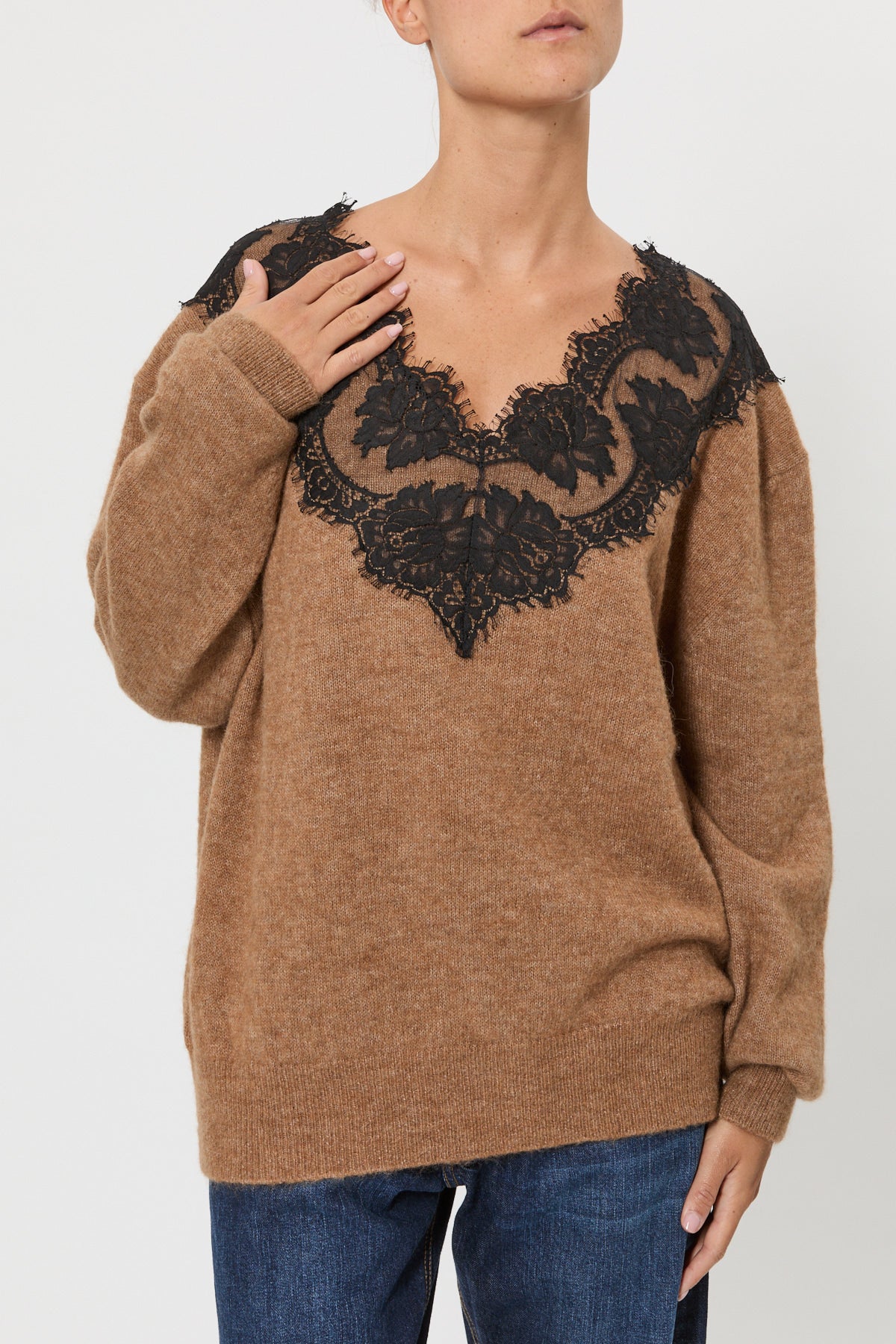 MAGLIA OVERSIZE CON PIZZO