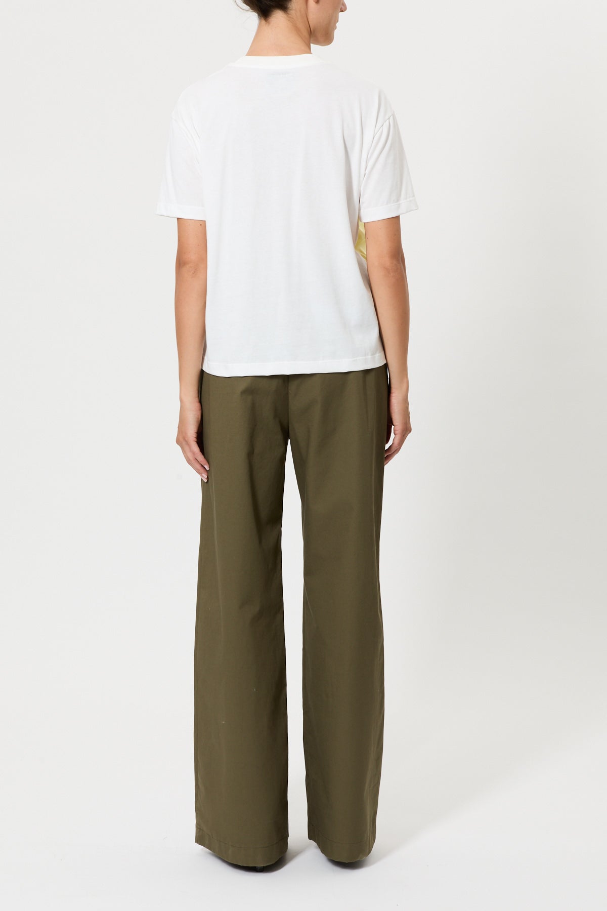 T-SHIRT WITH SATIN AND LACE TOP