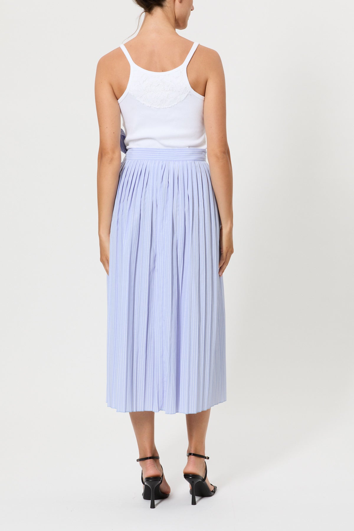 GONNA PLISSET LUNGA CON PIZZO