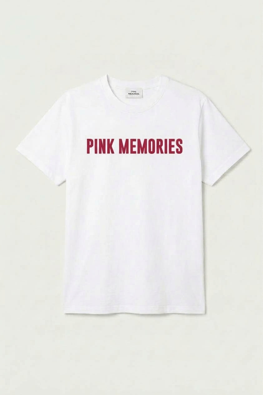 T-SHIRT IN COTONE LOGO PINK MEMORIES