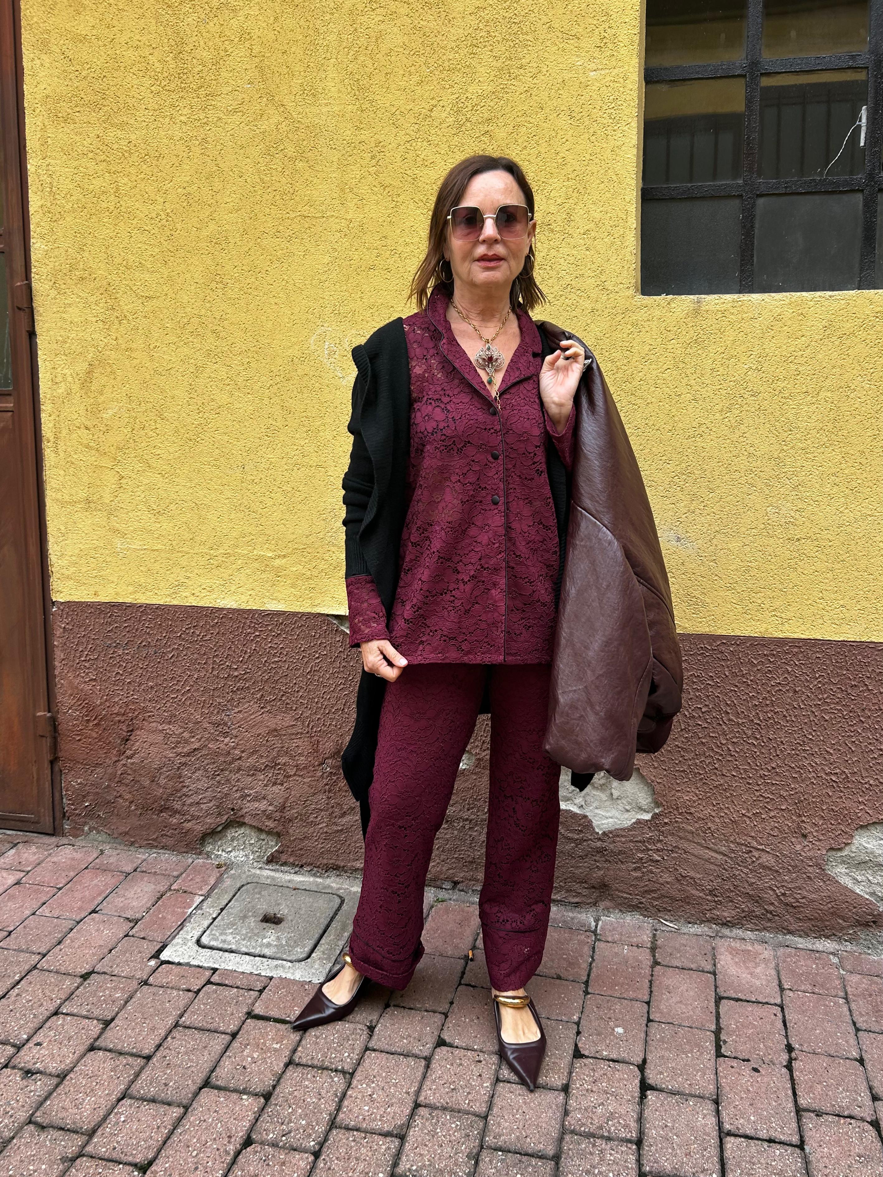 PIGIAMA IN PIZZO
