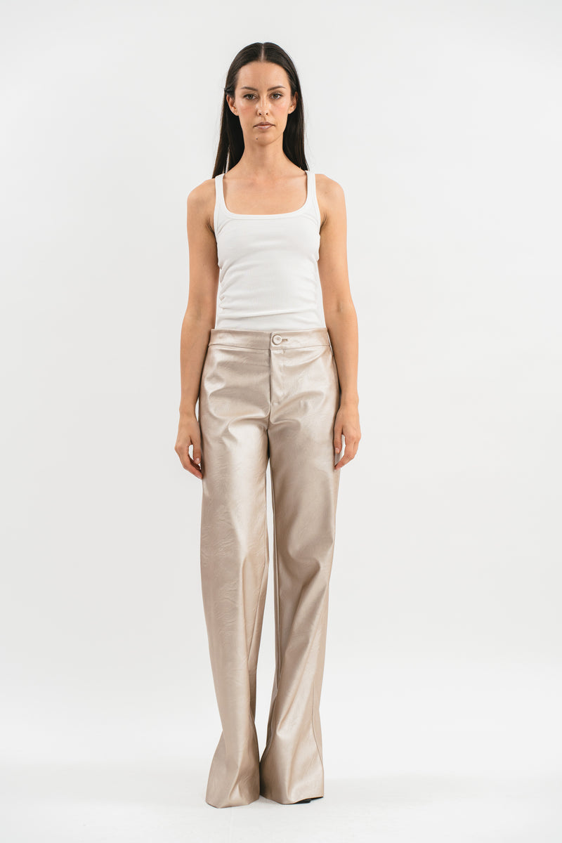 Pink Memories Pantalone in eco pelle