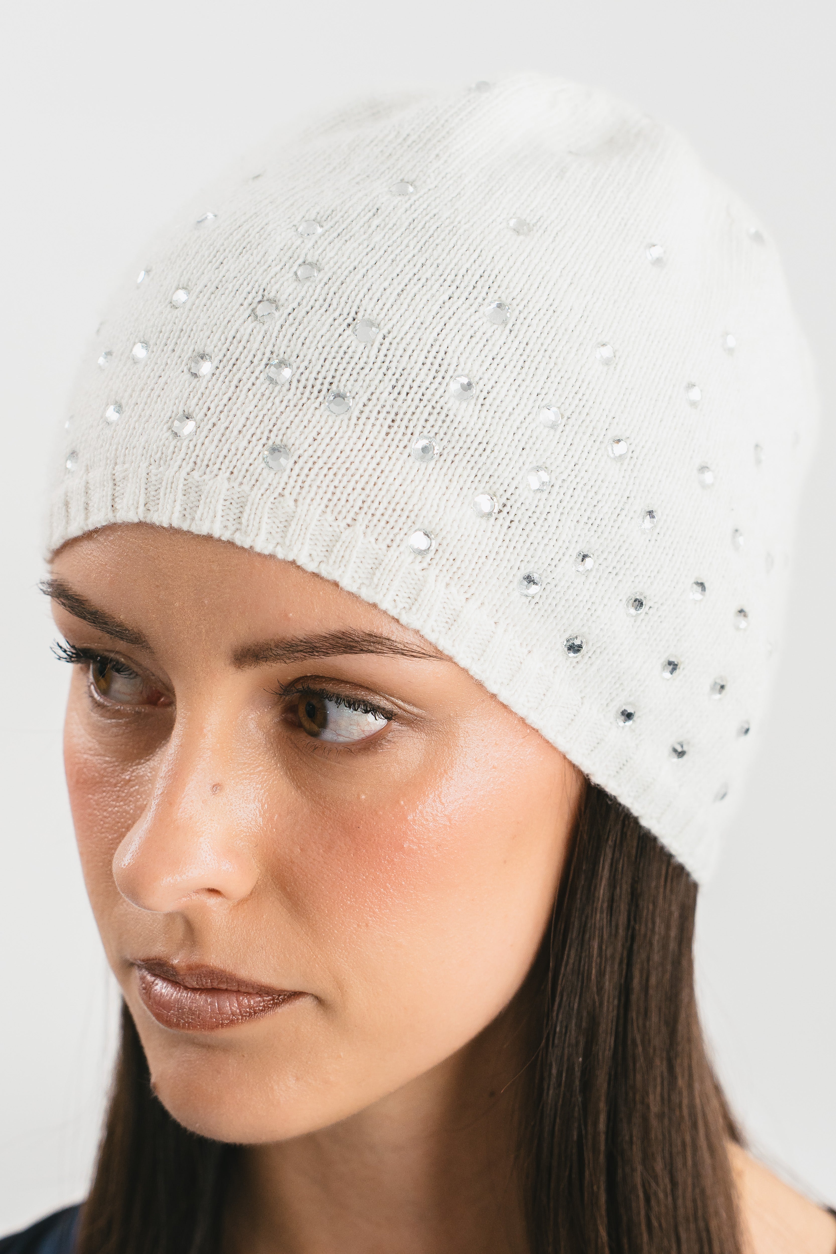 Hat with rhinestones