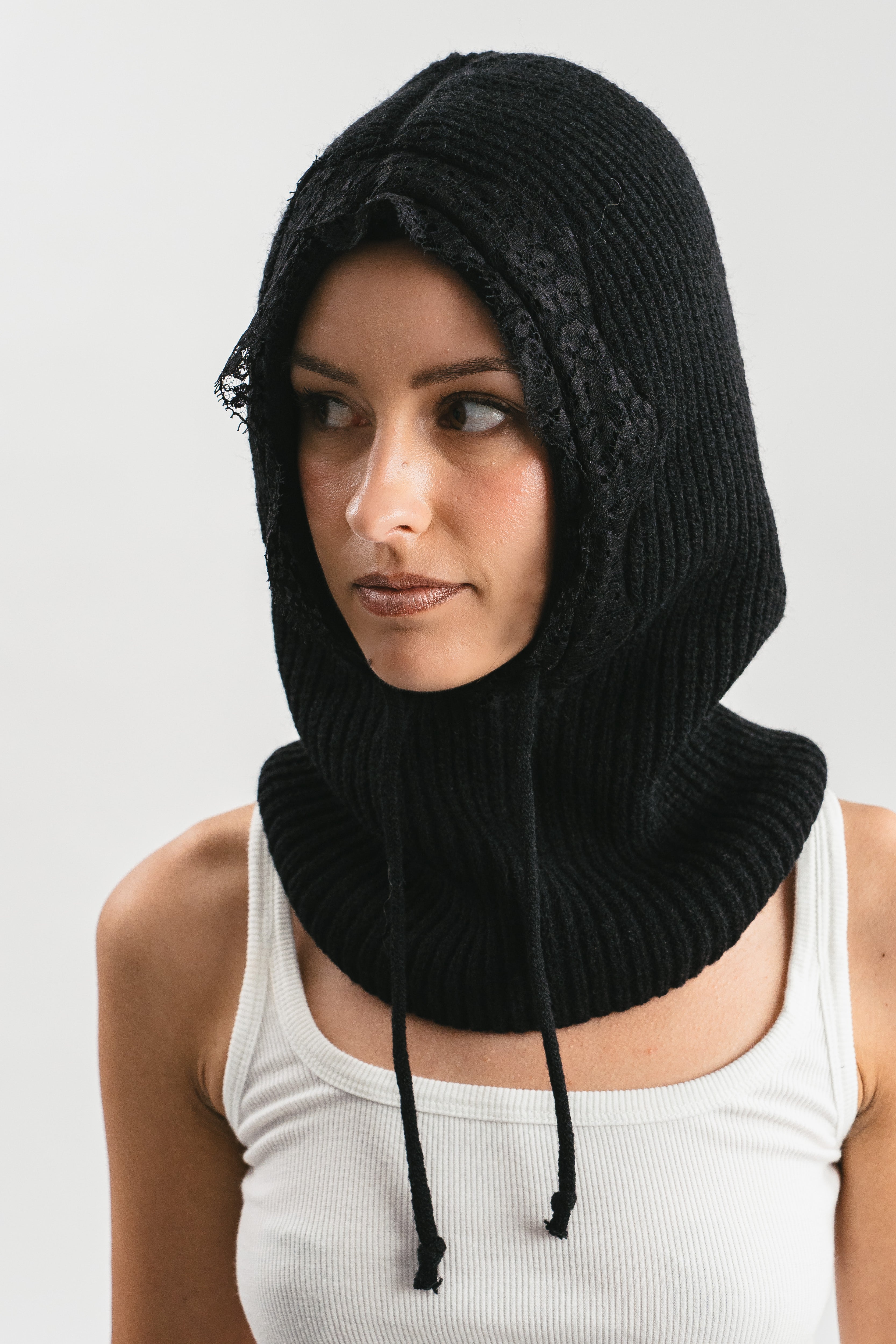 Balaclava with lace