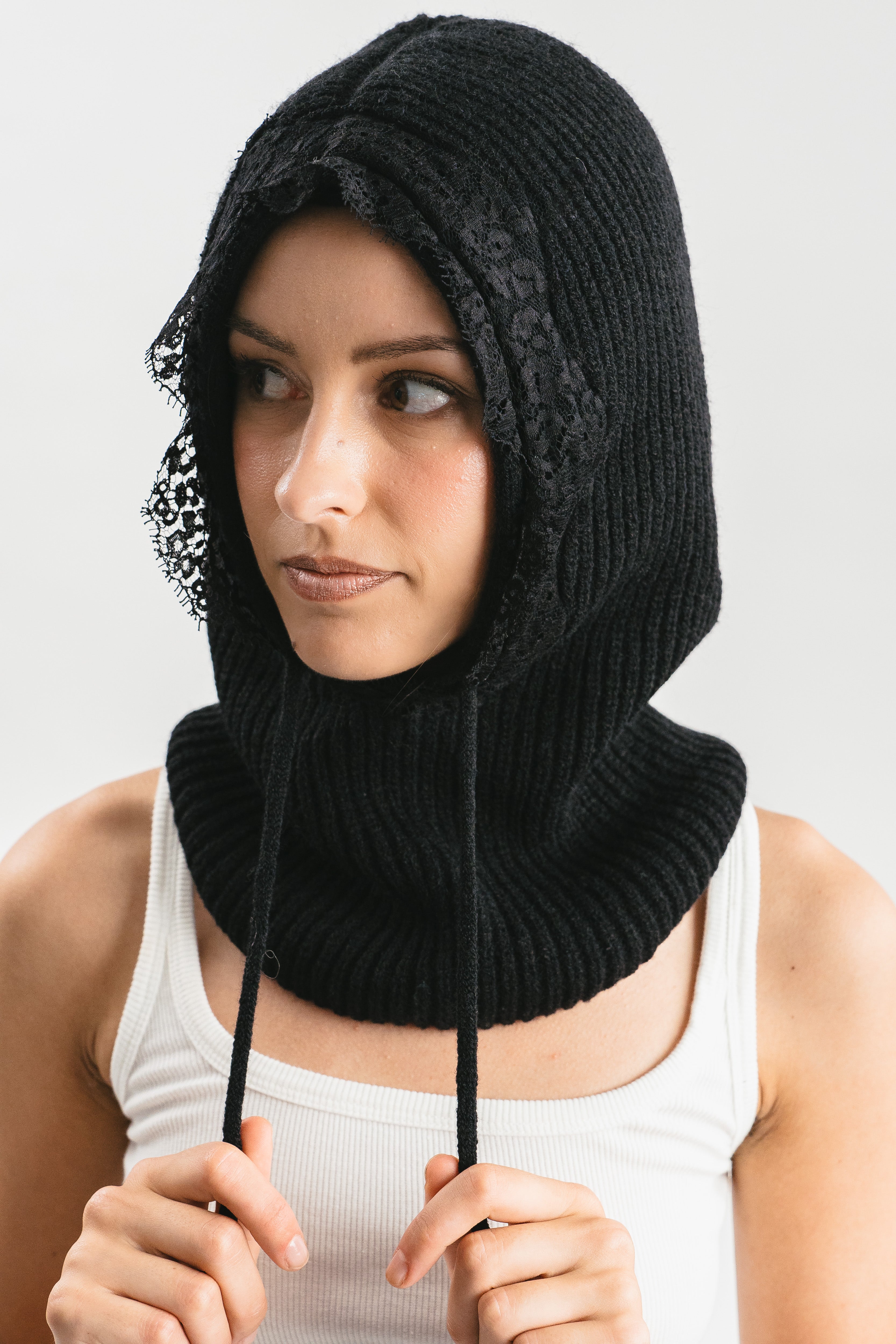 Balaclava with lace