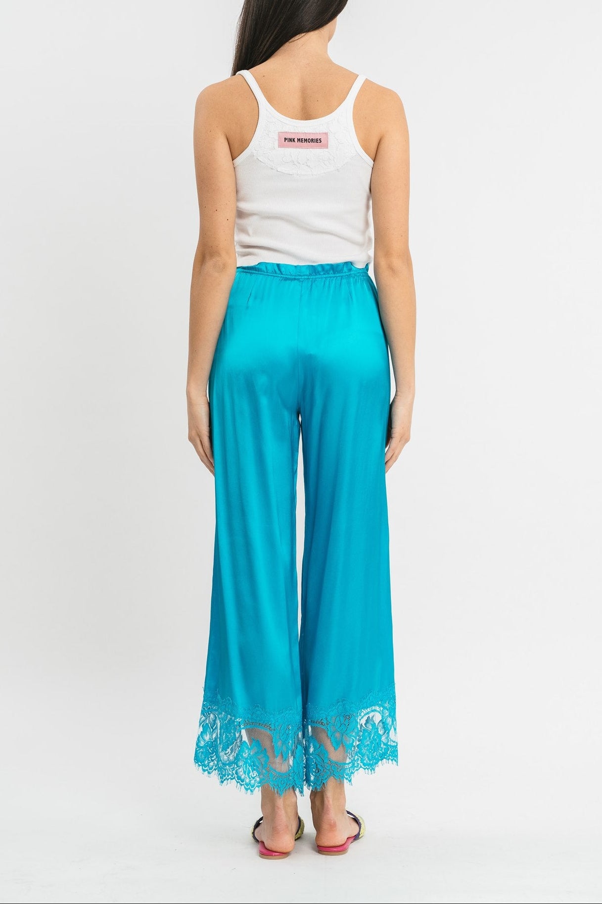LIDIA VISCOSE TROUSERS WITH LACE