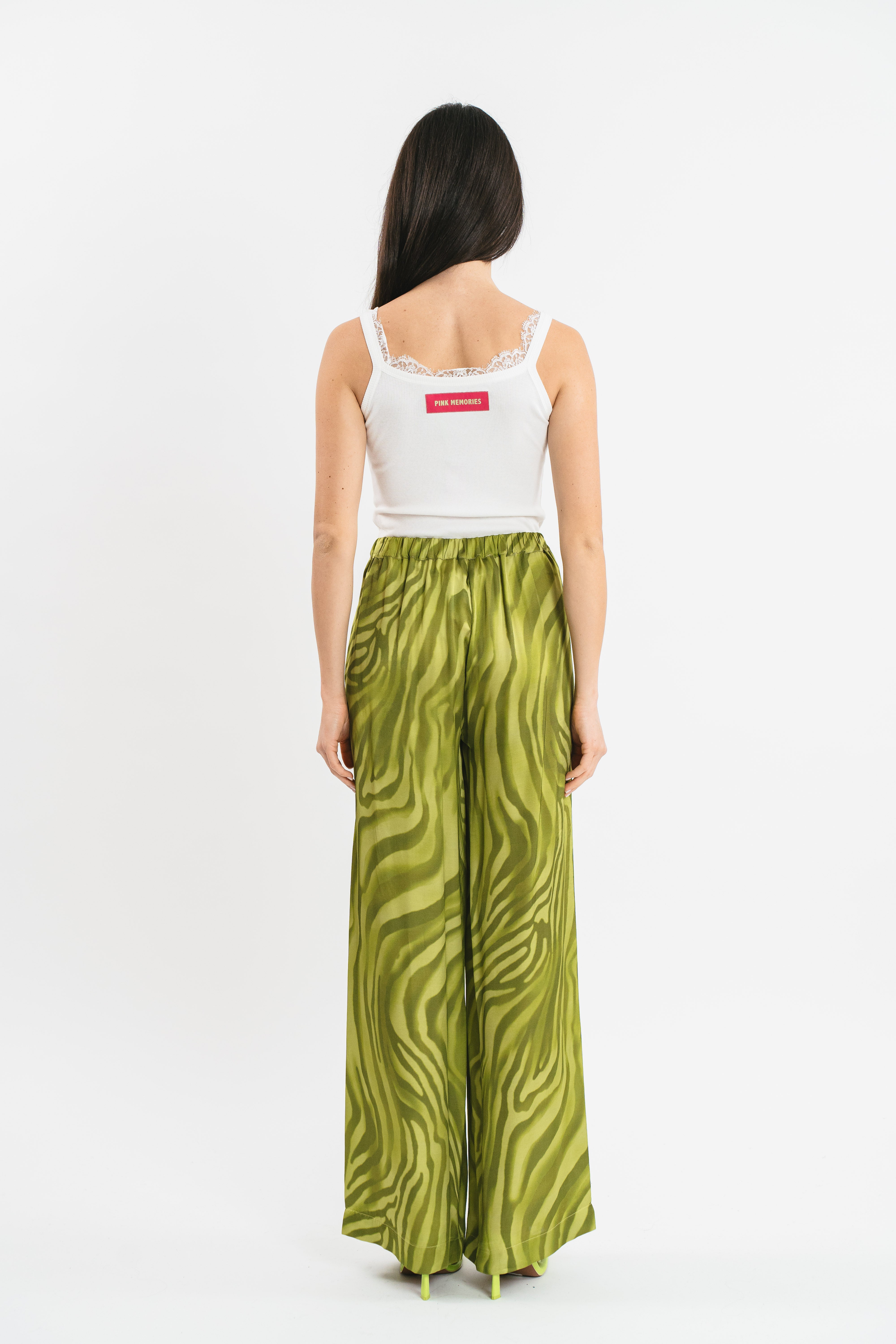 Palazzo trousers in optical print