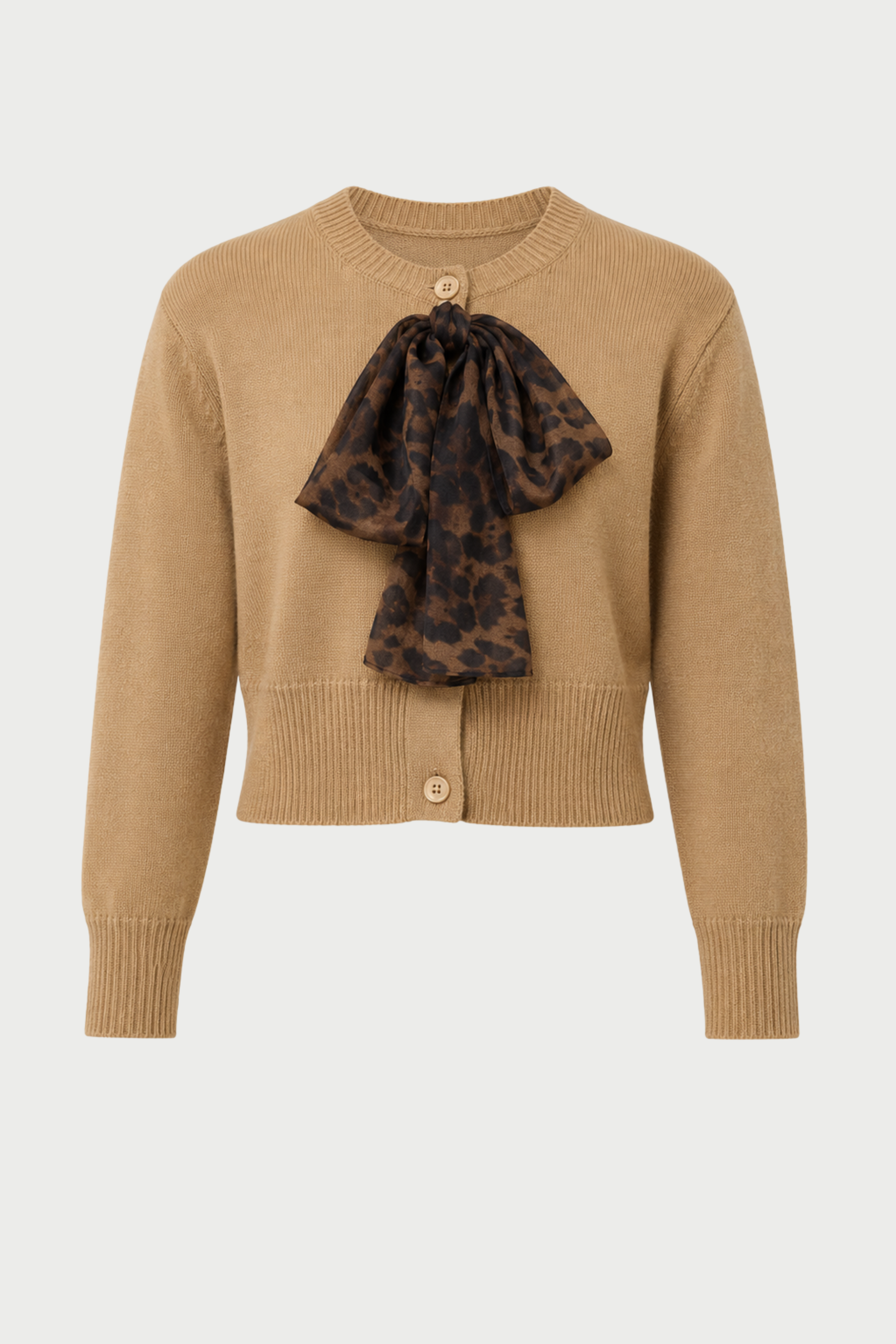 CARDIGAN CON FIOCCO MACULATO